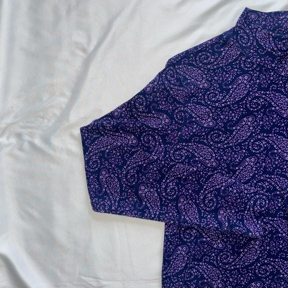 Lands' End Long Sleeve Cotton Mock Turtleneck — Size S (6–8) - Picture 2 of 4